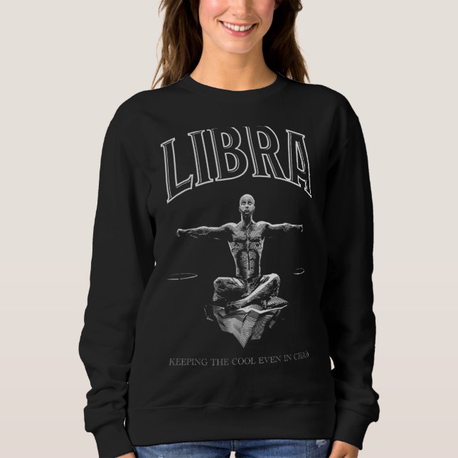 Sudadera Rótulo Zodiac Libra Astrología Horoscopio (Anverso)