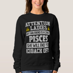 Sudadera Rótulo Zodiac Pisces Girlfriend Gráfico