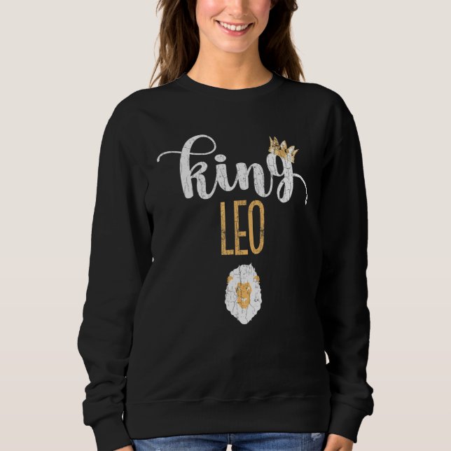 Sudadera Rótulo Zodiac Rey Leo Gráfico (Anverso)