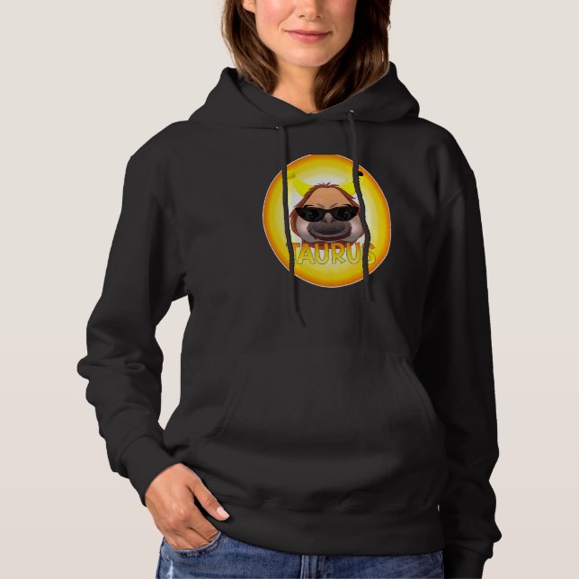 Sudadera Rótulo Zodiac Taurus Monkey Banana (Anverso)