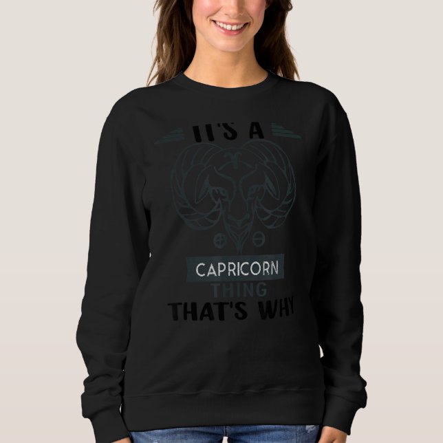 Sudadera Rótulo Zodiaco Capricornio Astrología Horoscopio (Anverso)