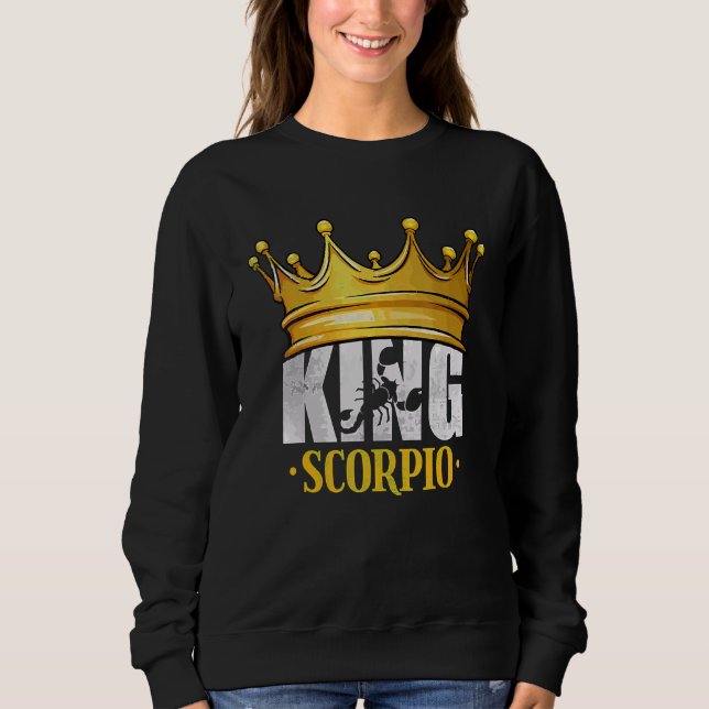 Sudadera Rótulo Zodiaco de Astrología del Horóscopo del Rey (Anverso)