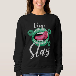 Sudadera Rótulo Zodiaco Virgo Slay Gráfico Para Mujeres Chi
