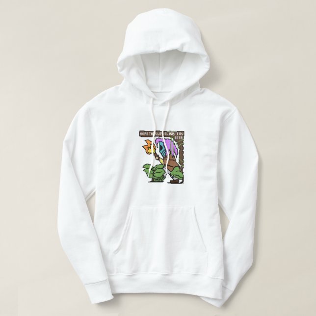 Sudadera Rótulo Zoe Pixel - "¿Nivel Beta?" (Diseño del anverso)