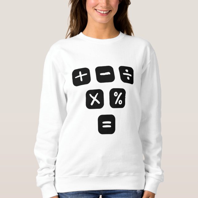 Sudadera Rótulos matemáticos de los símbolos matemáticos (Anverso)
