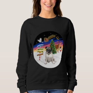 Sudadera Rótulos navidades con una camiseta típica de Pug 8