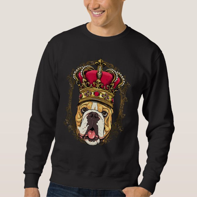 Sudadera Royal American Bulldog King Queen Princess Dog Bul (Anverso)