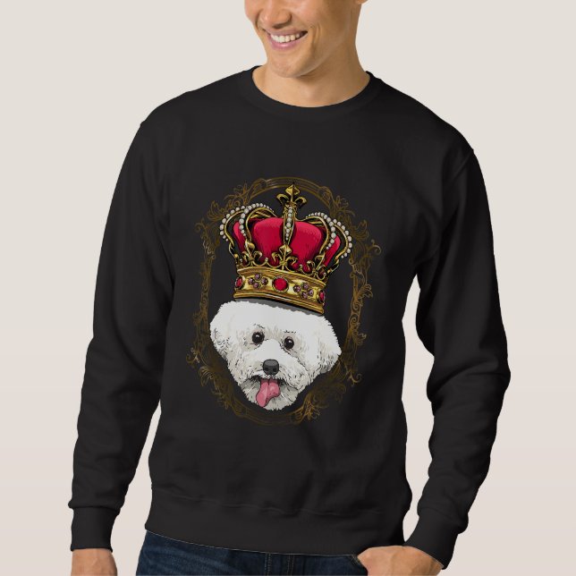 Sudadera Royal Bichon Frise King Queen Princess Doggo Puppy (Anverso)