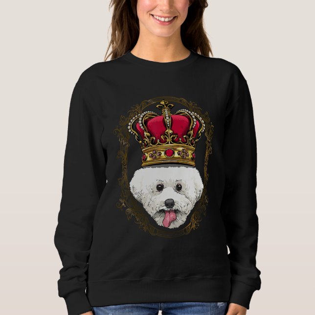 Sudadera Royal Bichon Frise King Queen Princess Doggo Puppy (Anverso)