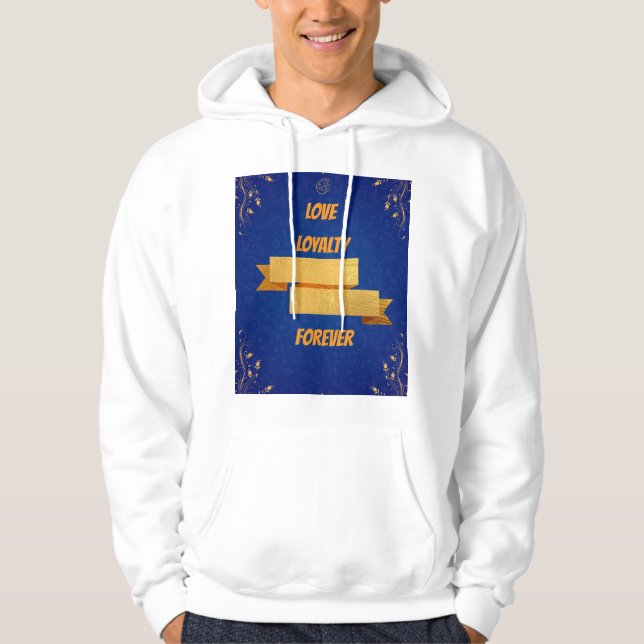 Sudadera Royal Blue and Gold Wedding T-Shirt Design (Anverso)