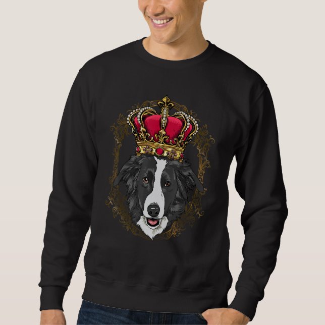 Sudadera Royal Border Collie King Queen Princess Collie Mom (Anverso)