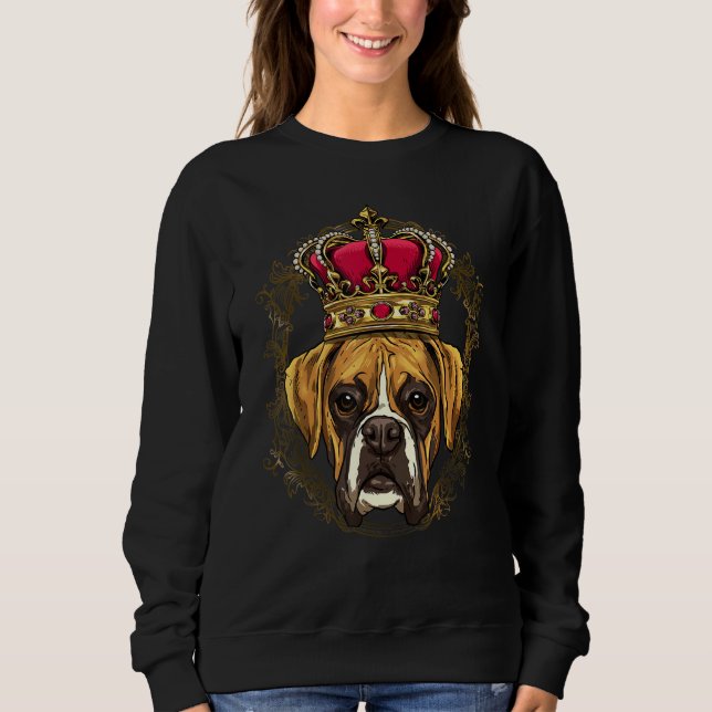 Sudadera Royal German Boxer King Queen Princess Boxer Dog (Anverso)