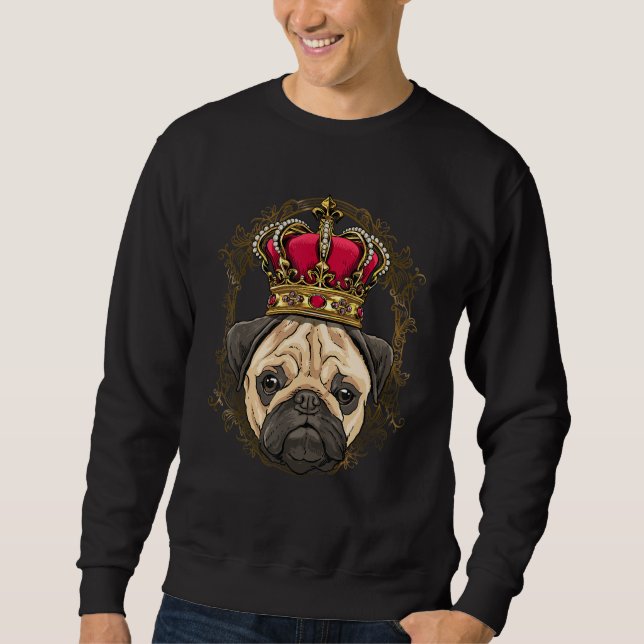 Sudadera Royal Pug King Queen Princess Pug Mom Pug Dad Dog (Anverso)