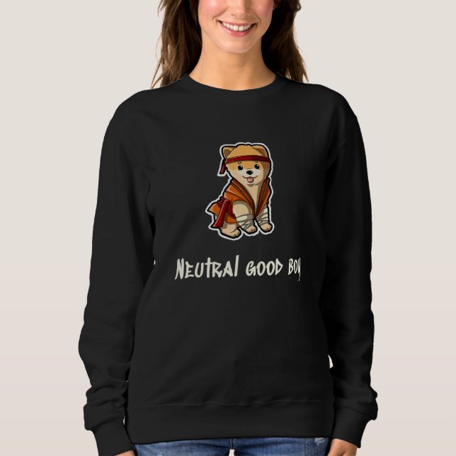 Sudadera Rpg Neutral Good Alignment Dog Monk Roleplay (Anverso)