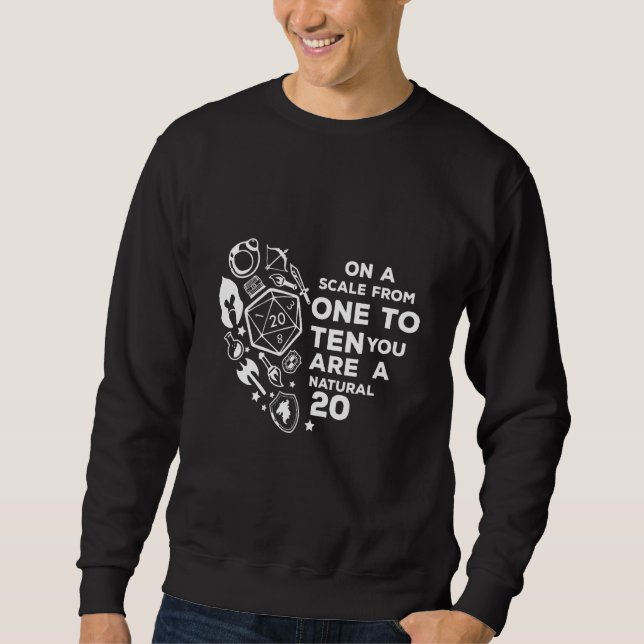 Sudadera Rpg Rol Play Idea El día de San Valentín D20 Heart (Anverso)