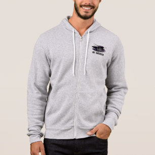 Sudadera RR 03   Personalizado gris masculino con logotipo 
