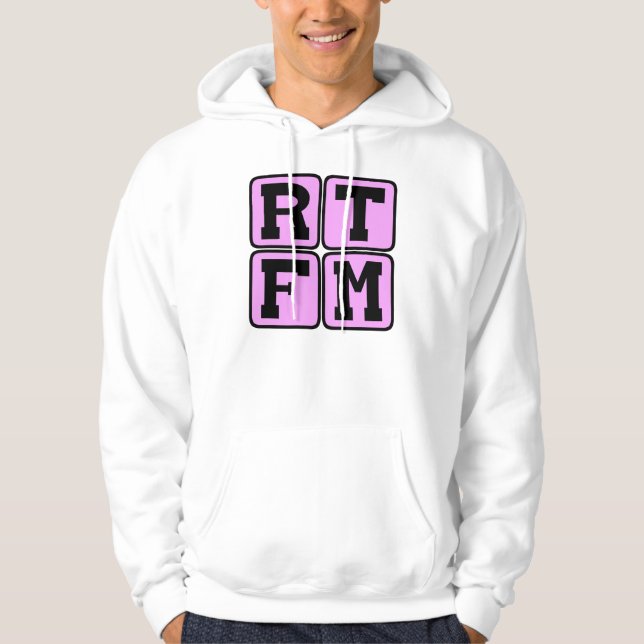 Sudadera RTFM Leer El #$%%^ Manual Acrónimo de jerga de Int (Anverso)