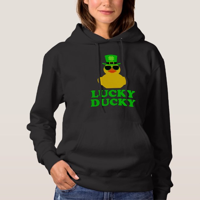 Sudadera Rubber Duck Four Leaf C Leprechaun Hat St Patrick' (Anverso)