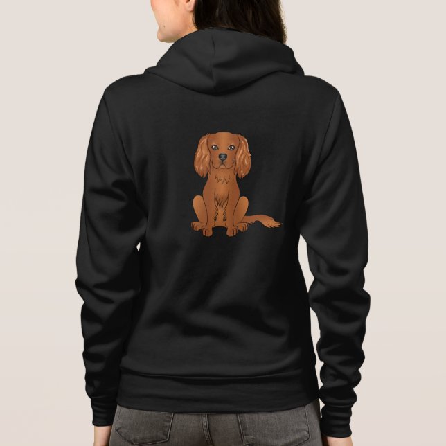 Sudadera Ruby Cavalier King Charles Spaniel Sentado (Reverso)