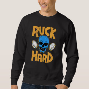 Sudadera Ruck Hard Rugby Player Skull pun
