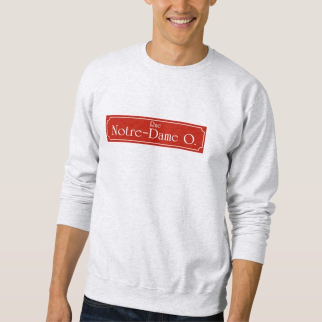 Sudadera Ruda Notre-Dame, placa de calle de Montreal (Anverso)