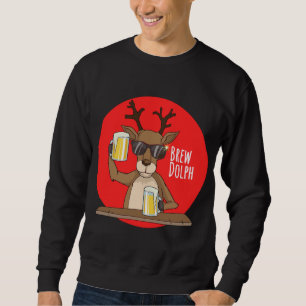 Sudadera Rudolph Brewdolph Reindeer Funny Beer Navidades Cr