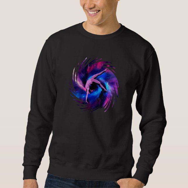 Sudadera Rueda de carro Vía Láctea Galaxia Parada de manos  (Anverso)