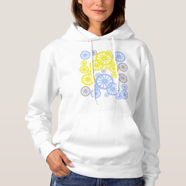 Sudadera Rueda de patrón circular divertida y funky para pr (Anverso)