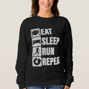 Sudadera Rueda De Sueño De País Cruzado Repetir La Ejecució