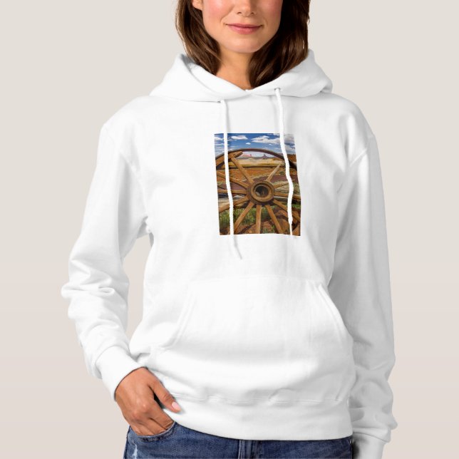 Sudadera Rueda de vagón de cerca, Arizona (Anverso)
