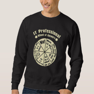 Sudadera Rueda Profesional De Respuestas, Geek Nerd Funny