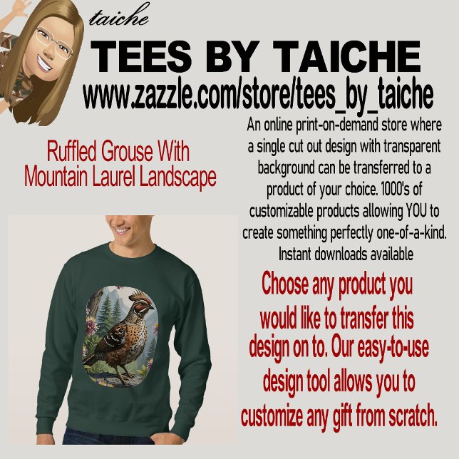 Sudadera Rufled Groupe With Mountain Laurel Landscape (Subido por el creador)