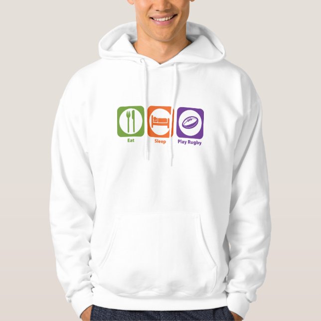Sudadera Rugbi de Eat Sleep Play (Anverso)