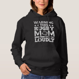 Sudadera Rugby Advirtiendo que esta madre de Rugby gritará 