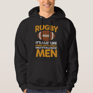 Sudadera Rugby como fútbol americano solo que se juega con