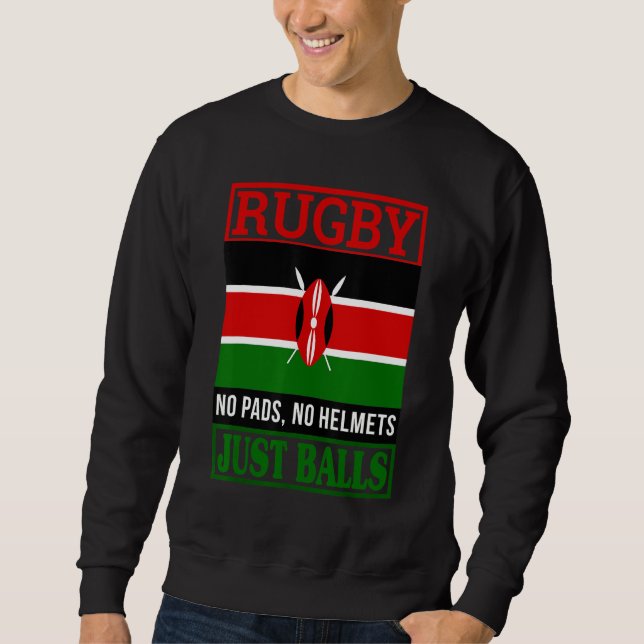 Sudadera Rugby gracioso de Kenia (Anverso)