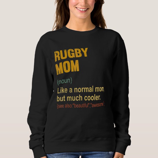 Sudadera Rugby Mom Definition Orgullosa Mamá (Anverso)