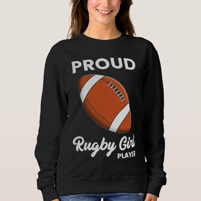 Sudadera Rugby Player Typography  Coach Sports  Graphic (Anverso)
