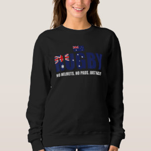 Sudadera Rugby Sin Cascos Sin Almohadillas Solo Pelotas Aus