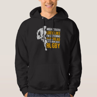 Sudadera Rugbys   Rugby Sports I'm Thinking About Rugby