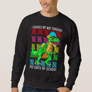 Sudadera Rugí mi camino a través de 100 días de escuela Din