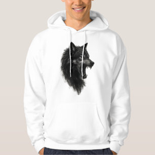 Sudadera Rugido de Cabeza de Lobo de Medianoche
