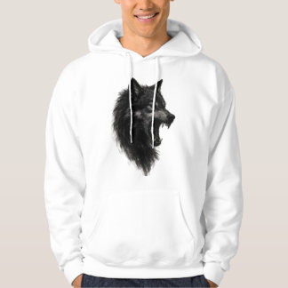 Sudadera Rugido de Cabeza de Lobo de Medianoche