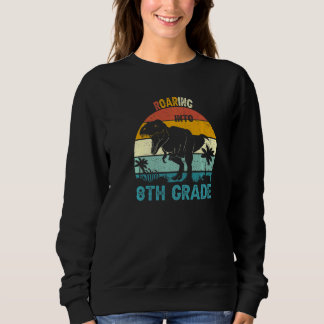 Sudadera Rugiendo en 8vo Grado Dinosaurio 1er Día de Regres