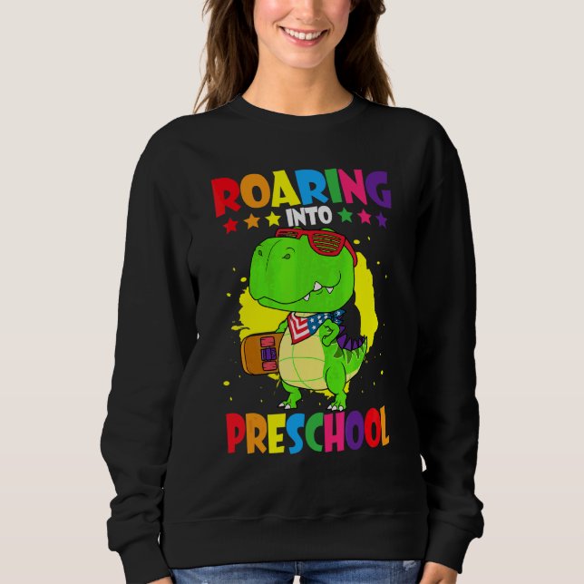 Sudadera Rugiendo en la parte trasera del profesor de dinos (Anverso)