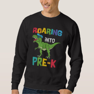 Sudadera Rugiendo Pre-K De Vuelta Al Colegio T rex Dinosaur