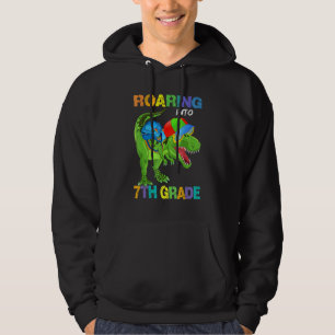Sudadera Rugiente dinosaurio Rex de séptimo grado para niño