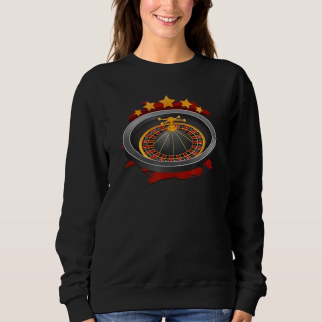 Sudadera Ruleta Número de Lucky Ruleta Rueda de juego Rulet (Anverso)
