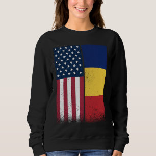 Sudadera Rumania Banderas estadounidenses rumanas Orgullos