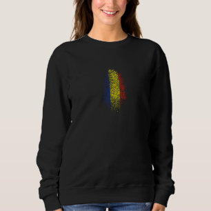 Sudadera Rumania Huella de huellas dactilares antigua bande